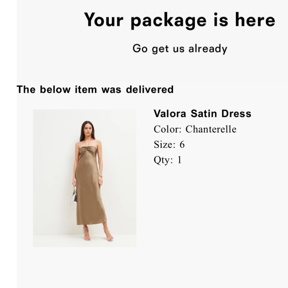 Reformation Valora Satin dress